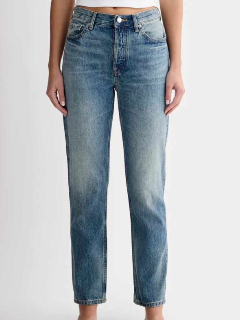 NWT Everlane: The 90's Cheeky Jeans, High-rise, Size 27 Regular, Blue - Picture 1 of 16